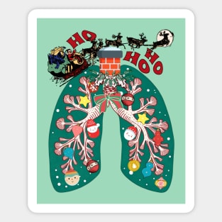 Respiratory Therapist Funny Decorated Lungs Xmas Magnet